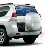 Fishing Decals Window See Thru Stickers Perforated for Toyota Prado 2017 2018