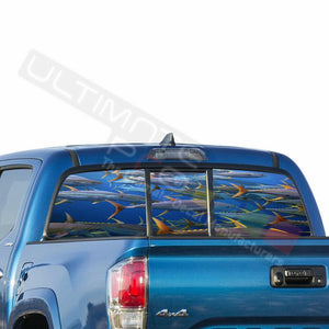 Fishing Decals Window See Thru Stickers Perforated for Toyota Tacoma 2018 2019