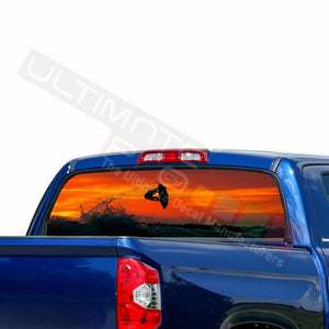 Fishing Decals Window See Thru Stickers Perforated for Toyota Tundra 2016 2017