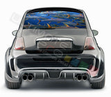 Fishing Design Decals Rear Window See Thru Stickers Perforated for FIAT 500 2020