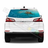 Fishing designs Rear Window See Thru Stickers Perforated for Chevrolet Equinox