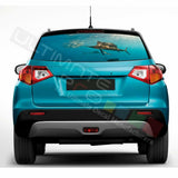 Fishing Designs Window See Thru Stickers Perforated for Suzuki Vitara 2016 2017