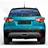 Fishing Designs Window See Thru Stickers Perforated for Suzuki Vitara 2016 2017