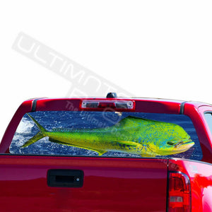 Fishing Surfing Decal Rear Window Sticker Perforated for Chevrolet Avalanche