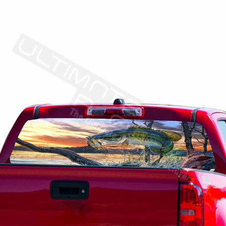 Fishing Surfing Decal Rear Window Sticker Perforated for Chevrolet Avalanche