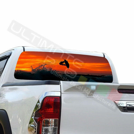 Fishing Window See Thru Stickers Perforated for Toyota Hilux 2016 2017 2018 2019