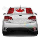 Flag designs Decals Rear Window See Thru Sticker Perforated for Chevrolet Cruze