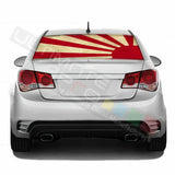 Flag designs Decals Rear Window See Thru Sticker Perforated for Chevrolet Cruze