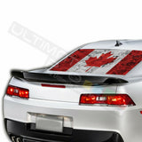 Flag Sun Visor Rear Window See Thru Sticker Perforated for Chevrolet Camaro