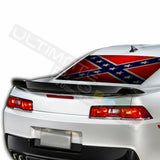 Flag Sun Visor Rear Window See Thru Sticker Perforated for Chevrolet Camaro