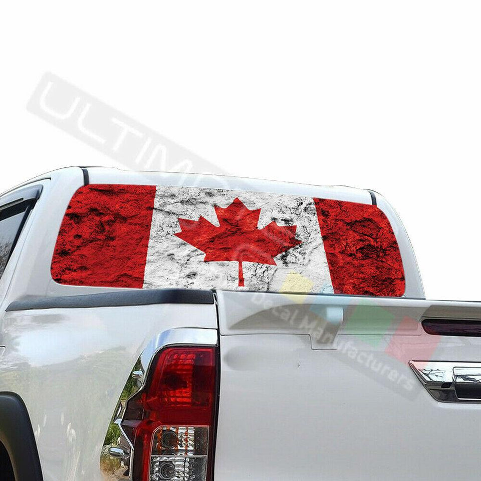 Flags Decal Window See Thru Stickers Perforated for Toyota Hilux 2016 2017 2018