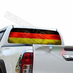 Flags Decal Window See Thru Stickers Perforated for Toyota Hilux 2016 2017 2018