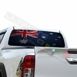 Flags Decal Window See Thru Stickers Perforated for Toyota Hilux 2016 2017 2018