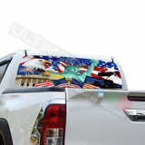 Flags Decal Window See Thru Stickers Perforated for Toyota Hilux 2016 2017 2018