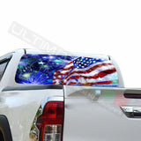 Flags Decal Window See Thru Stickers Perforated for Toyota Hilux 2016 2017 2018