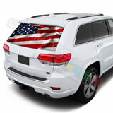 Flags Decals Rear Window See Thru Stickers Perforated for Jeep Grand Cherokee