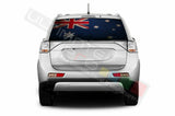 Flags Decals Rear Window See Thru Stickers Perforated for Mitsubishi Outlander