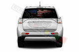 Flags Decals Rear Window See Thru Stickers Perforated for Mitsubishi Outlander