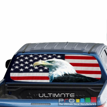 Flags Decals Rear Window See Thru Stickers Perforated for Mitsubishin L200 2018