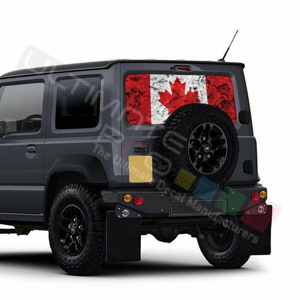 Flags Decals Rear Window See Thru Stickers Perforated for New Suzuki Jimny 2020