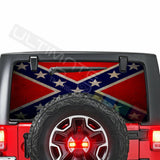 Flags Decals See Thru Stickers Perforated for Jeep Wrangler 2 doors rear window