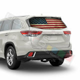 Flags Decals Window See Thru Stickers Perforated for Toyota Highlander 2016 2017