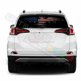 Flags Decals Window See Thru Stickers Perforated for Toyota RAV4 2018 2019 2020