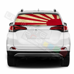 Flags Decals Window See Thru Stickers Perforated for Toyota RAV4 2018 2019 2020