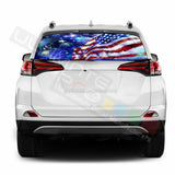 Flags Decals Window See Thru Stickers Perforated for Toyota RAV4 2018 2019 2020