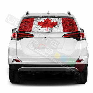 Flags Decals Window See Thru Stickers Perforated for Toyota RAV4 2018 2019 2020