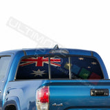 Flags Decals Window See Thru Stickers Perforated for Toyota Tacoma 2018 2019