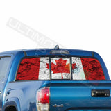 Flags Decals Window See Thru Stickers Perforated for Toyota Tacoma 2018 2019