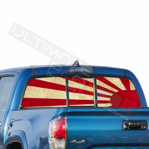 Flags Decals Window See Thru Stickers Perforated for Toyota Tacoma 2018 2019