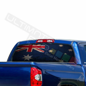 Flags Decals Window See Thru Stickers Perforated for Toyota Tundra 2016 2017 us