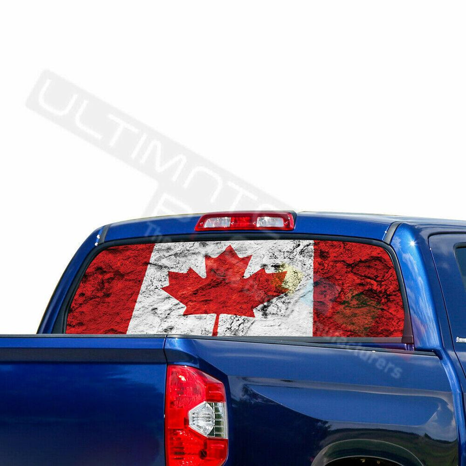 Flags Decals Window See Thru Stickers Perforated for Toyota Tundra 2016 2017 us