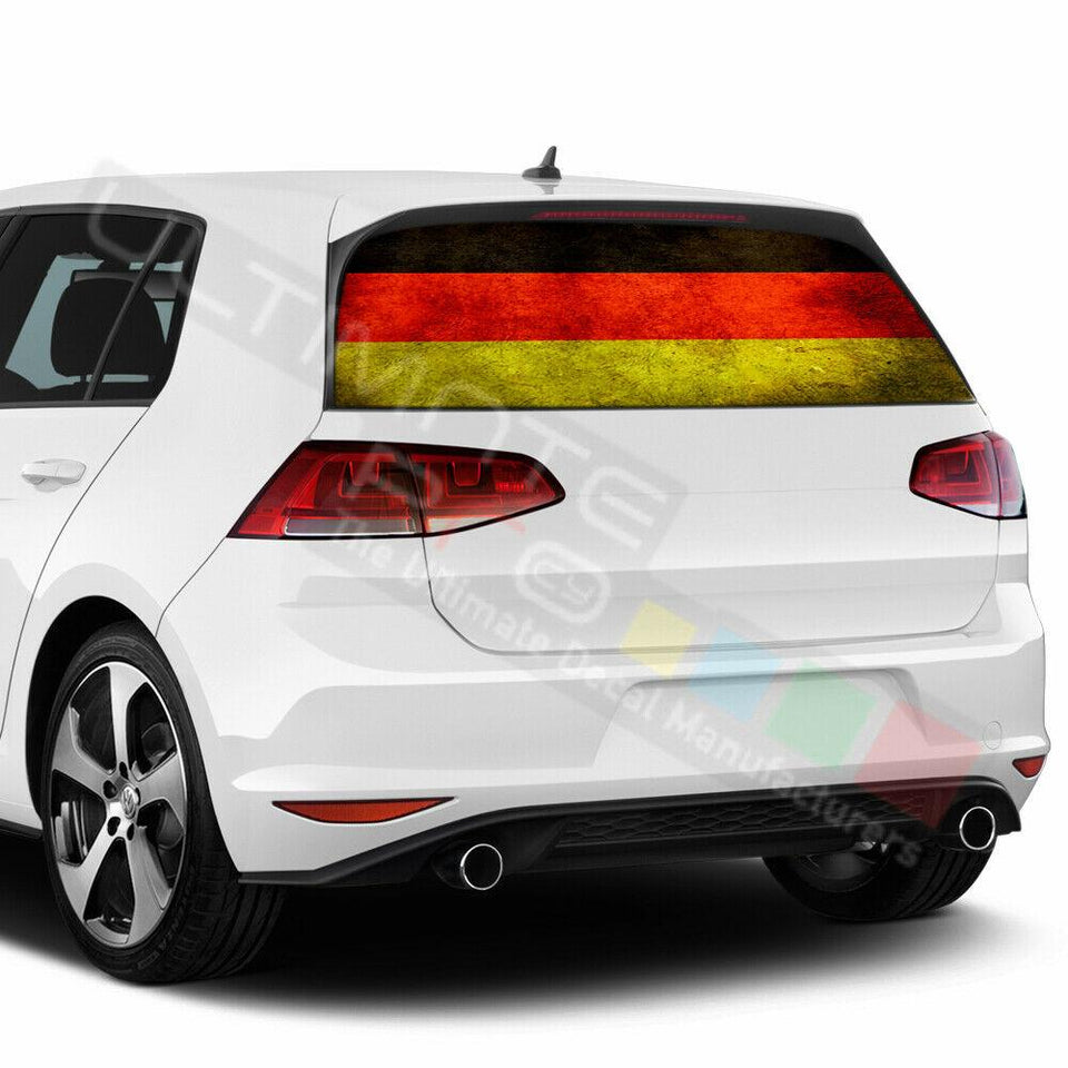 Flags Decals Window See Thru Stickers Perforated for Volkswagen Golf 2018 2019