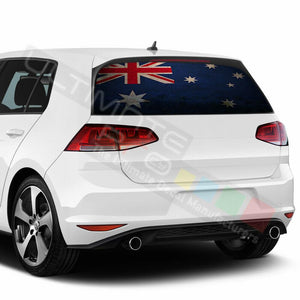 Flags Decals Window See Thru Stickers Perforated for Volkswagen Golf 2018 2019