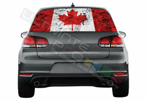 Flags Decals Window See Thru Stickers Perforated for Volkswagen Golf VW Old