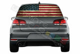 Flags Decals Window See Thru Stickers Perforated for Volkswagen Golf VW Old