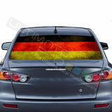 Flags Design Decal Rear Window See Thru Stickers Perforated for Mitsubishin Evo