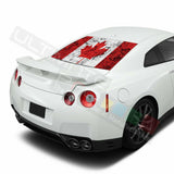 Flags Design Decals Window See Thru Stickers Perforated for Nissan GTR 2019 2020