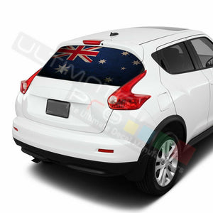 Flags Design Decals Window See Thru Stickers Perforated for Nissan Juke 2020