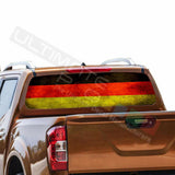 Flags Design Decals Window See Thru Stickers Perforated for Nissan Navara NP300