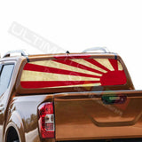 Flags Design Decals Window See Thru Stickers Perforated for Nissan Navara NP300