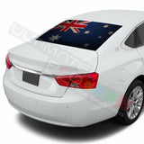 Flags design Rear Window See Thru Stickers Perforated for Chevrolet Impala