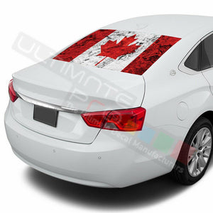 Flags design Rear Window See Thru Stickers Perforated for Chevrolet Impala