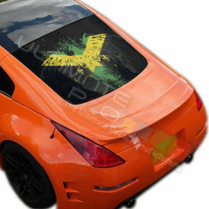 Flags Designs Decals Window See Thru Stickers Perforated for Nissan 350z 2019