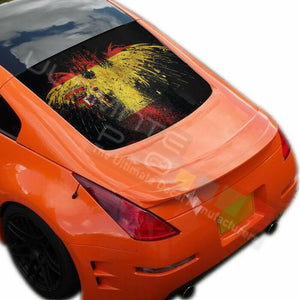 Flags Designs Decals Window See Thru Stickers Perforated for Nissan 350z 2019