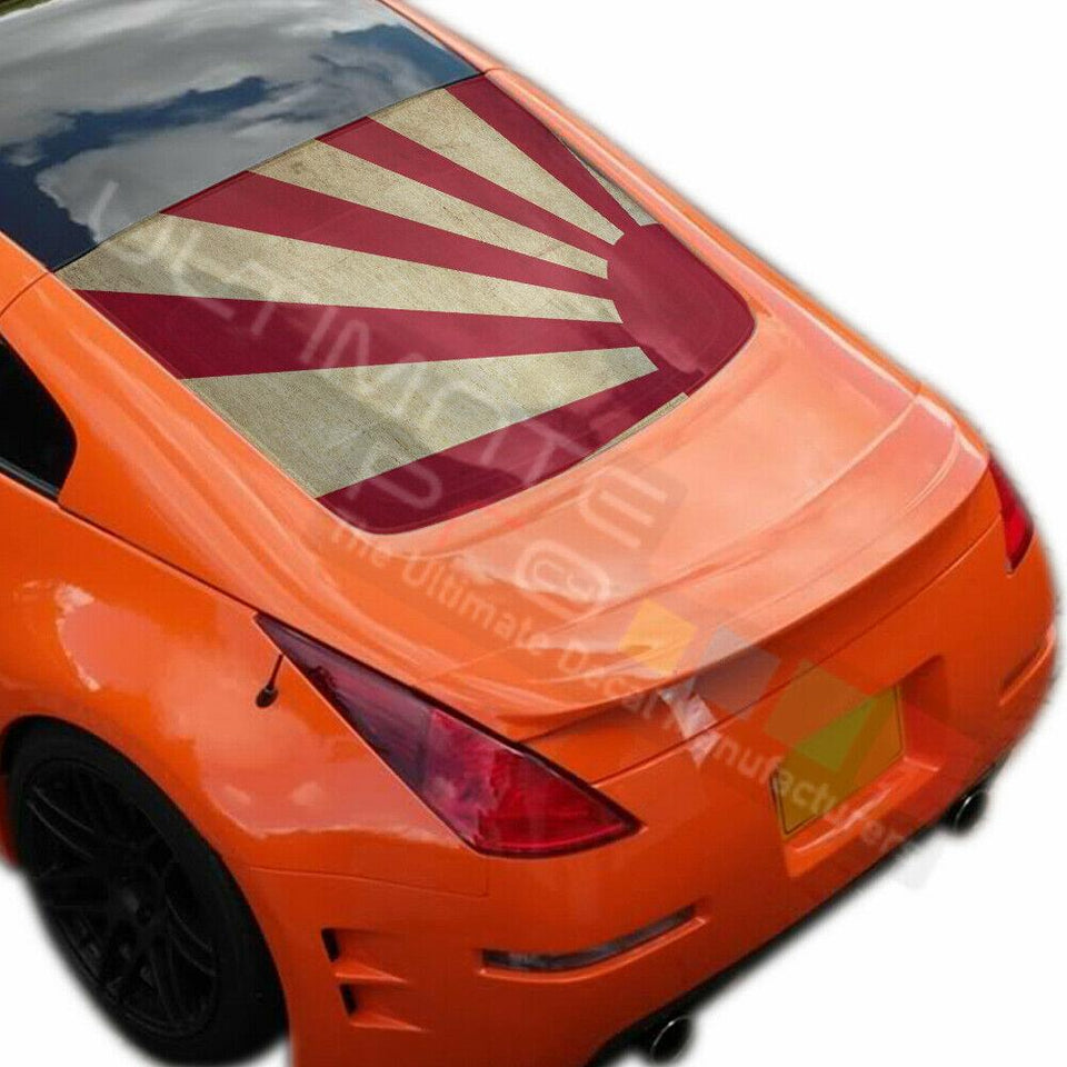 Flags Designs Decals Window See Thru Stickers Perforated for Nissan 350z 2019