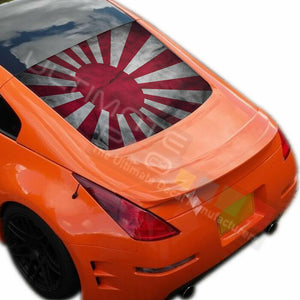 Flags Designs Decals Window See Thru Stickers Perforated for Nissan 350z 2019